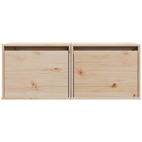 Pensili 2 Pz 45x30x35 Cm In Legno Massello Di Pino - Foto 2