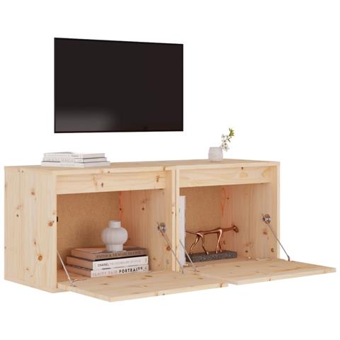 Pensili 2 Pz 45x30x35 Cm In Legno Massello Di Pino - Foto 10