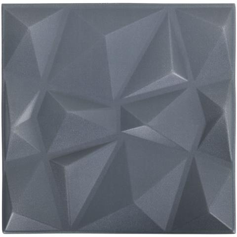 Pannelli Murali 3D 48 pz 50x50 cm Grigi a Diamante 12 m? - Foto 1