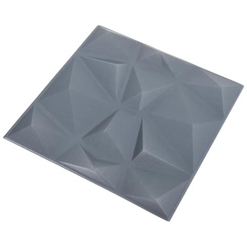 Pannelli Murali 3D 48 pz 50x50 cm Grigi a Diamante 12 m? - Foto 2