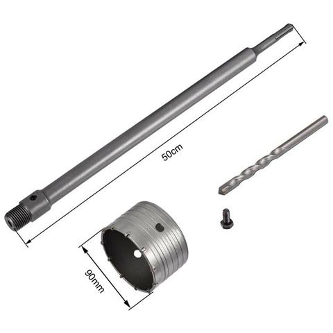 Fresa A Tazza 90 Mm Asta Prolunga 50 Cm Per Trapano Attacco Sds Plus - Foto 2