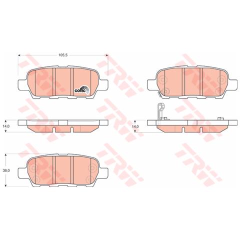 Pattini Freno Nissan X-trail (t30) 2.0 Gdb3294 - Foto 1