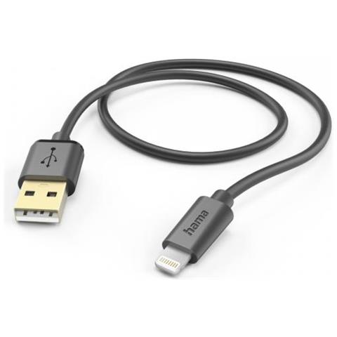 Charging /data Usb-a To Lightning Cable, 480mbps, 1.5 Metre, Black - Foto 1