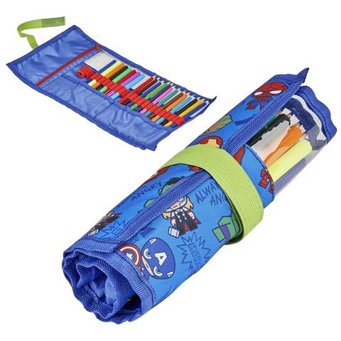 Astuccio Per La Scuola Con Accessori The Avengers Azzurro (22 Pcs) - Foto 1