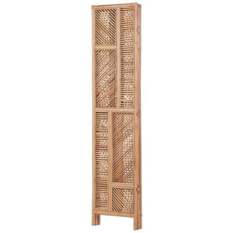 Paravento 3 Pannelli Per Stanze Rattan Naturale 117 X 180 Cm Lamezia - Foto 8
