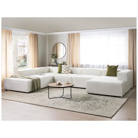 5 Posti Ardal Bouclé Bianco Sporco Lato Destro - Foto 1