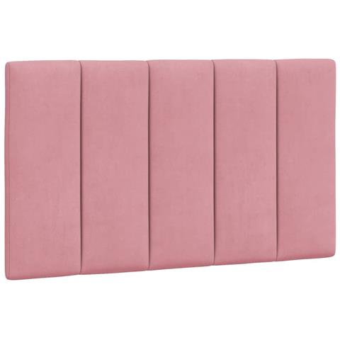 Cuscino Testiera Rosa 90 Cm In Velluto - Foto 2