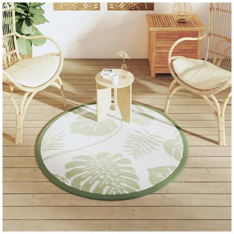 Tappeto Da Esterno Verde 120 Cm In Pp - Foto 3