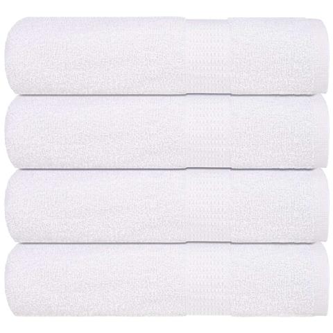 Asciugamani 4 Pz Bianchi 50x100 Cm 360 G /m 100% Cotone - Foto 1