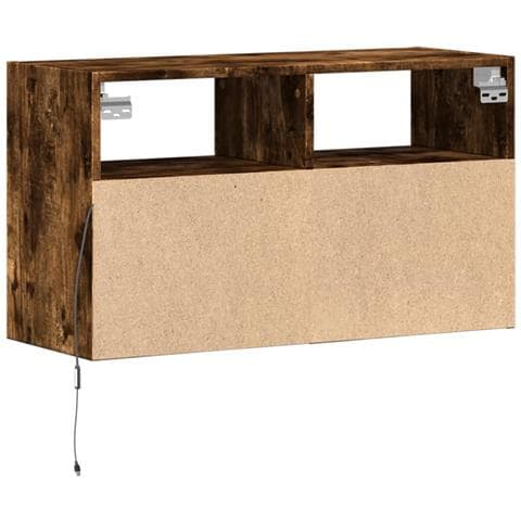 Mobile TV a Parete con Luci LED Rovere Fumo 80x31x45 cm - Foto 10