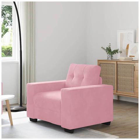 Divano Sedia Rosa 60 cm Velluto - Foto 1