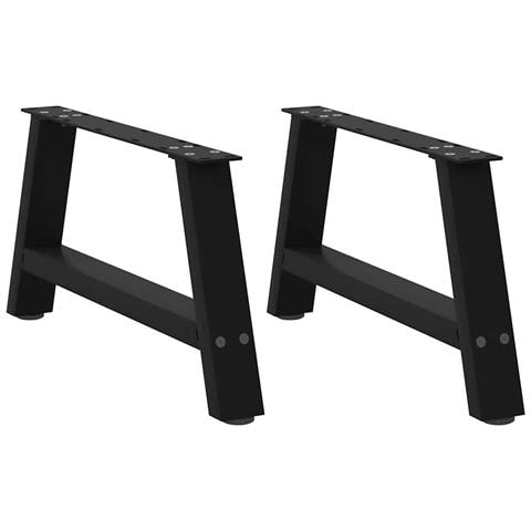 Gambe Tavolino Da Caffè A A 2 Pz Nero 60x(30-31) Cm In Acciaio - Foto 1