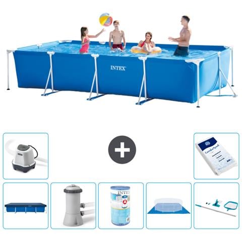 Piscina Fuori Terra - Rettangolo - 450x220x84 Cm - Blu - Include Accessori Coordinati A268 - Foto 1