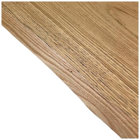 Tavolo Fisso 90x180 Cm Tabira Scortecciato Rovere Gambe Antracite - Foto 2