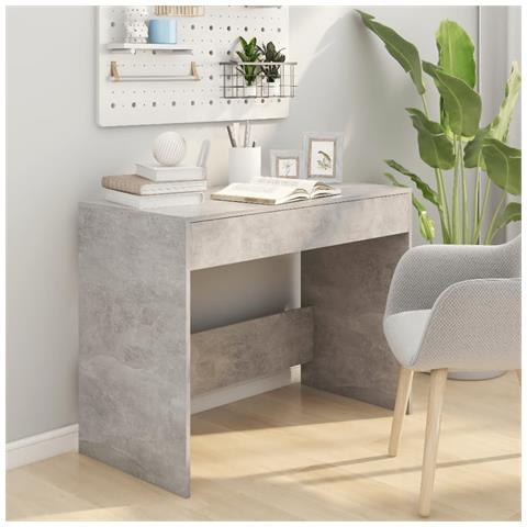 Lusso Casadino -  Scrivania Grigio Cemento 101x50x76,5 Cm In Truciolato - Foto 2