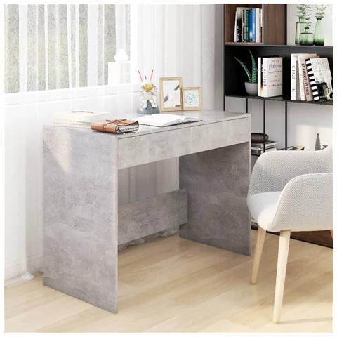 Lusso Casadino -  Scrivania Grigio Cemento 101x50x76,5 Cm In Truciolato - Foto 8