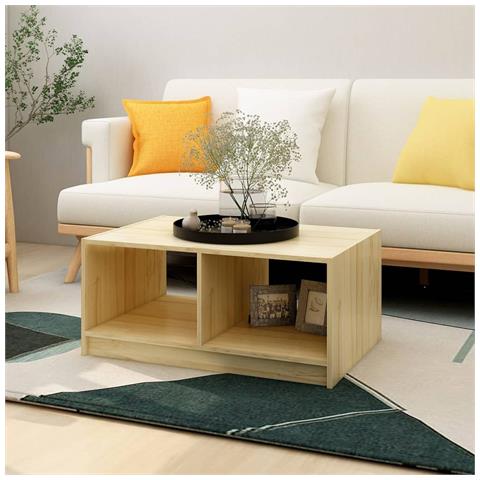 Lusso Casadino -  Tavolino Da Salotto 75x50x33,5 Cm Legno Massello Di Pino - Foto 8