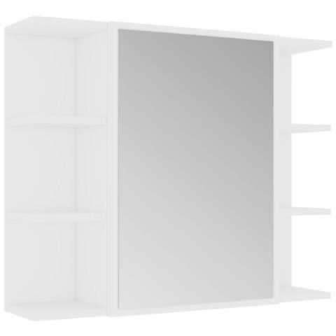 Lusso Casadino -  Set Mobili Da Bagno 4 Pz Bianco In Truciolato - Foto 2