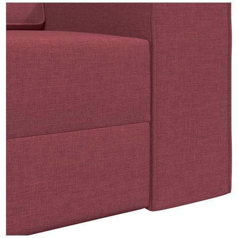 Divano Letto 2 in 1 Rosso Vino 245x150x60.5 cm Tessuto - Foto 9
