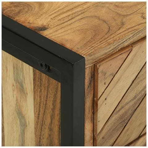Tavolo Console 90x35x80 cm Legno Massello Acacia - Foto 9