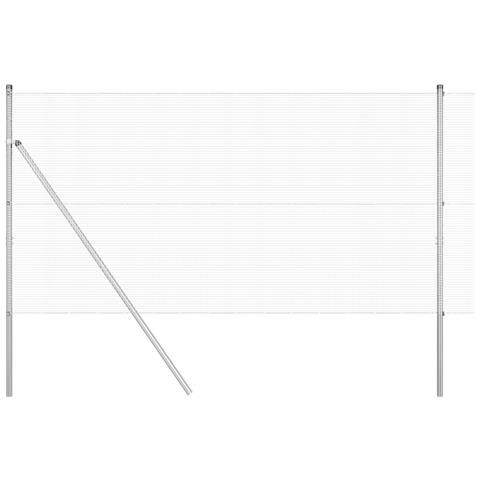 Recinzione in Filo Saldato con 13 Pali 1x50 m Acciaio Zincato - Foto 1