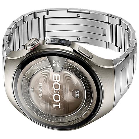 Cinturino In Titanio Compatibile Con Huawei Watch5, Cinturino Metallico Resistente Con Chiusura Pieghevole Per Orologio Huawei Silver 42 Mm - Foto 2
