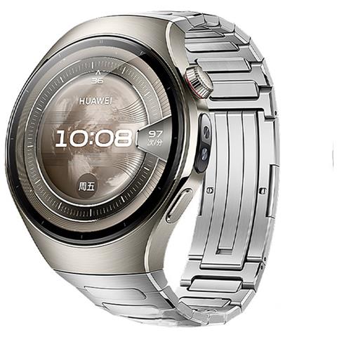 Cinturino In Titanio Compatibile Con Huawei Watch5, Cinturino Metallico Resistente Con Chiusura Pieghevole Per Orologio Huawei Silver 42 Mm - Foto 1