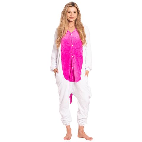 Pigiama Da Donna Tuta Kigurumi Onesie Costume Unicorno Rosa 175-185 Xl - Foto 2