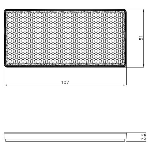 Catarifrangente Adesivo Bianco 105x48mm Confezione Da 10 Pezzi - Foto 2