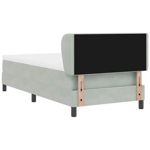 Letto con Molle e Materasso Grigio Scuro 80x200 cm Velluto - Foto 9