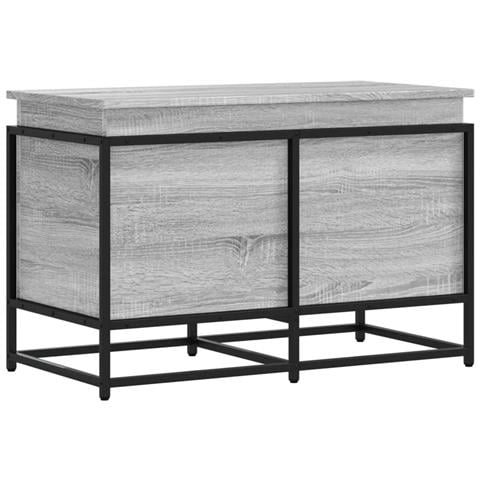 Contenitore con Coperchio Grigio Sonoma 80x40x51,5cm Truciolato - Foto 1