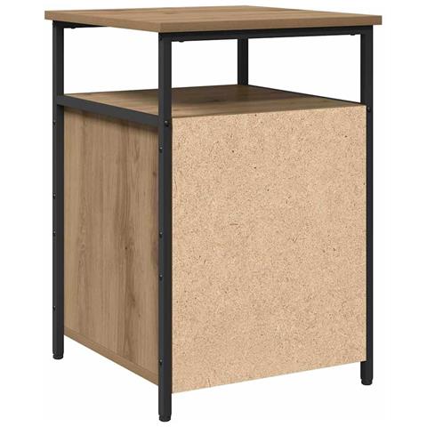 Armadio da Notte 2 pcs rovere artigianale Legno multistrato - Foto 9