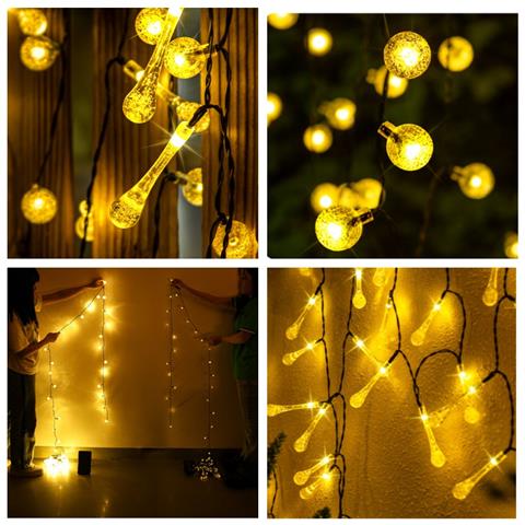 Catene Luminose Solari A Forma Di Stella - Decorazione Per Campeggio E Tenda - Foto 2