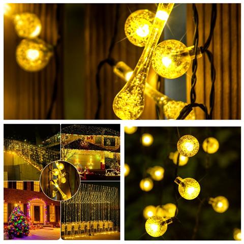 Catene Luminose Solari A Forma Di Stella - Decorazione Per Campeggio E Tenda - Foto 3