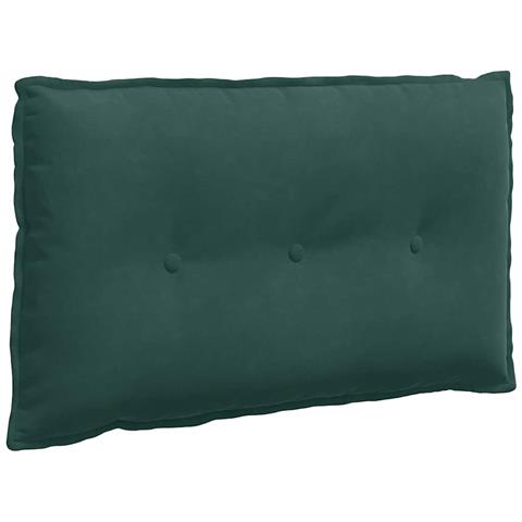 Cuscino per Schiena Verde Scuro 80 x 50 cm Tessuto in Cords - Foto 1
