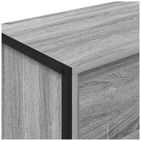 Mobile laterale Grigio Sonoma 79 x 36 x 75 cm Legno multistrato - Foto 9