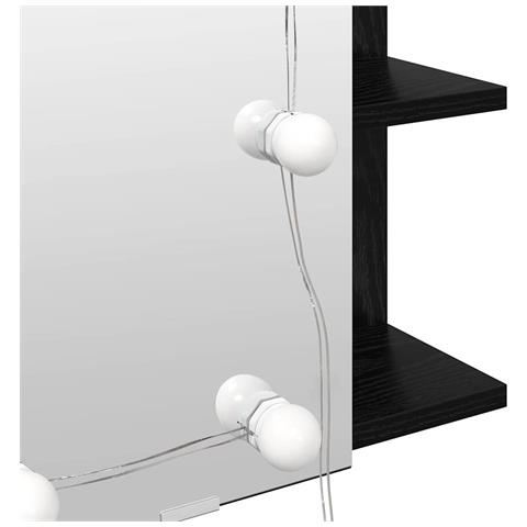 Mobiletto per specchio Rovere Nero 70 x 16,5 x 60 cm - Foto 9