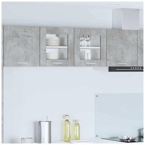 Armadio pensile con porta Riga Grigio cemento 40 x 31 x 40 cm - Foto 2