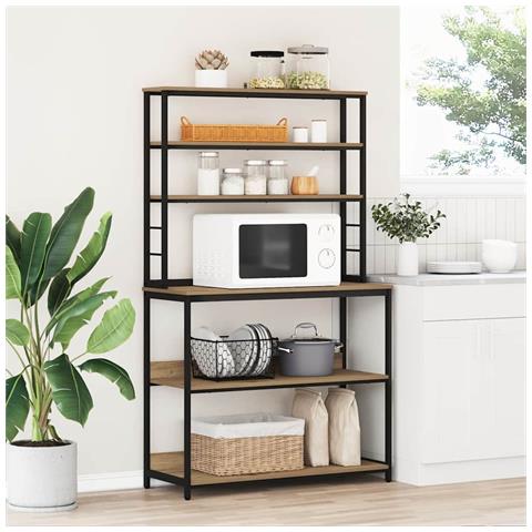 Mensola da cucina Rovere artigianale 100 x 40 x 168 cm - Foto 2