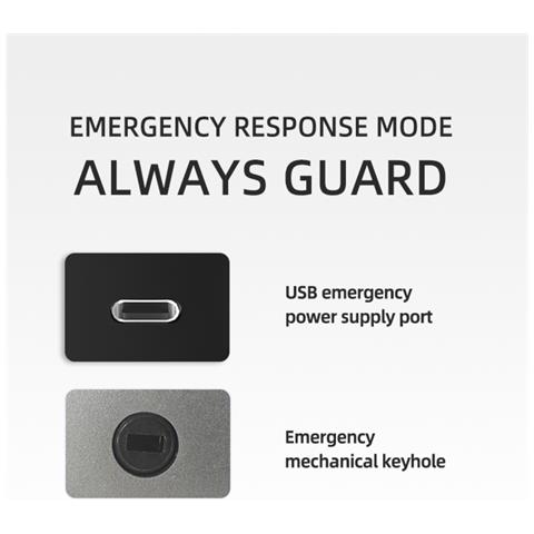 Serratura Intelligente Per Porta Con Impronta Digitale Tuya - Ttlock Bluetooth Biometrica Senza Chiave Per Casa, Appartamento, Hotel, Scuola Black - Foto 7