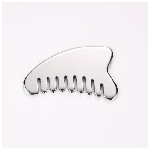 Set Di 2 Strumenti Gua Sha In Acciaio Inossidabile - Design A Pettine Con Nove Denti - Foto 1