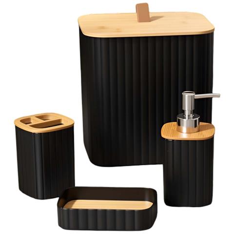 Set Di Accessori Da Bagno A 6 Pezzi Cestino Dispenser Di Sapone - Foto 5