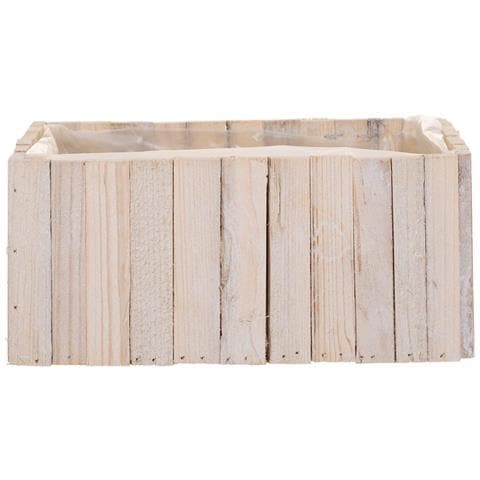 Set Di 2 Cestini Rettangolari In Legno Marrone - Foto 2
