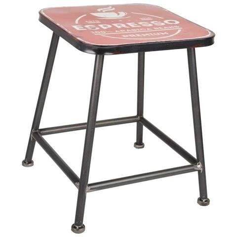 Sgabello In Metallo 38x38x45 Rosso - Foto 1