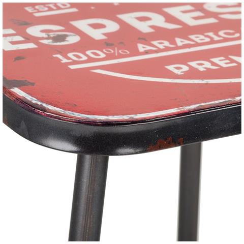 Sgabello In Metallo 38x38x45 Rosso - Foto 2