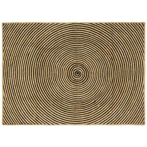 Tappeto Naturale e Nero 120 x 170 cm Juta - Foto 1