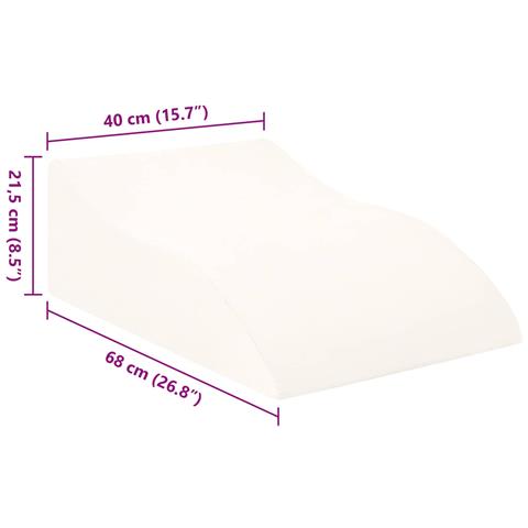 Cuscino per Gambe Bianco 68 x 40 x 21,5 cm Schiuma PU - Foto 9