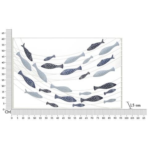 Decorazione In Metallo E Legno Pesce 8-multicolore-metallo-96,5x1,5x61 Cm - Foto 6