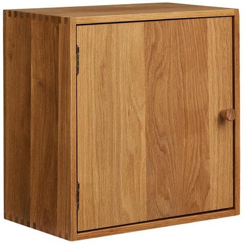 Mensola Da Parete Con Sportello Townsville In Rovere Massiccio 30x18x30 Cm - Foto 1