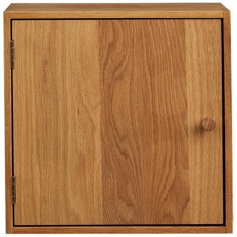 Mensola Da Parete Con Sportello Townsville In Rovere Massiccio 30x18x30 Cm - Foto 2